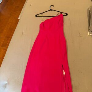 Pink One shoulder dress